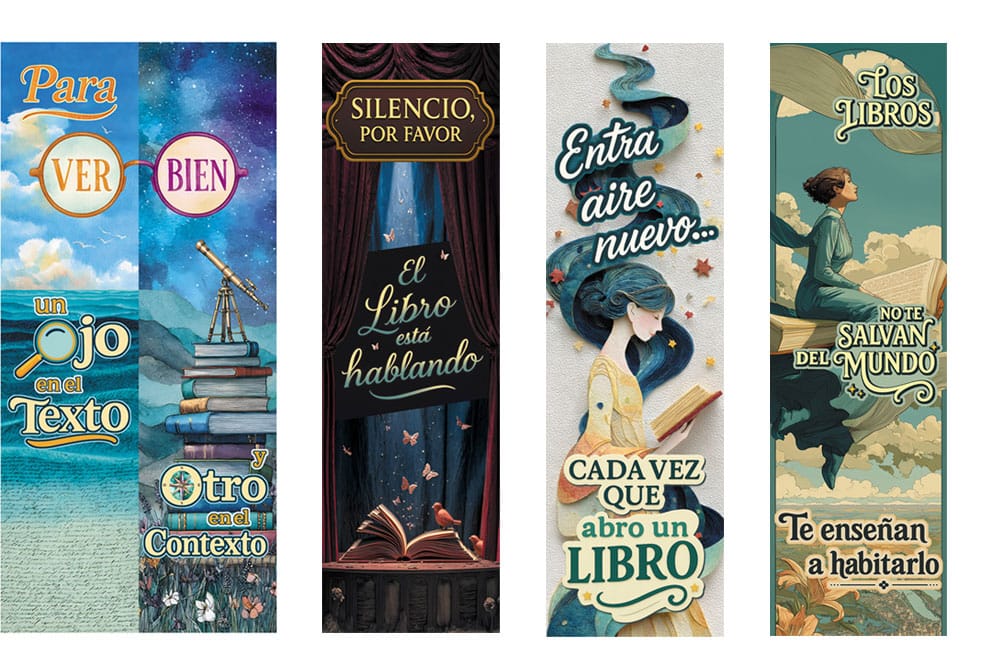 Vista previa del pack de marcapáginas para amantes de la lectura