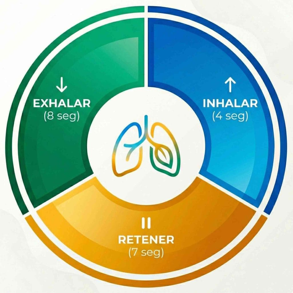 Infografía que muestra el método 4-7-8
